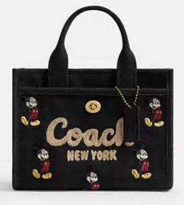 COACH x Disney Mini Cargo Tote 20 Mickey Mouse Cotton Canvas Bag New Japan