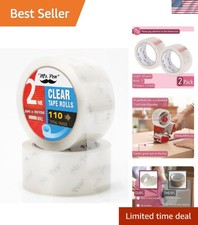 2 Pack of Super Clear Packing Tape - 2in Wide, 60 Yards, Heavy Duty Solutions