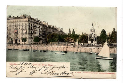 7575- Geneve Quai du Mont Blanc 1904