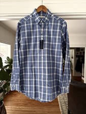 Holderness Bourne Mens L The Andrews Shirt SAG Tailored Fit Stretch Plaid