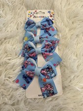 Lilo  Stitch  Angel Hair Bows - Set Of 4 Blue