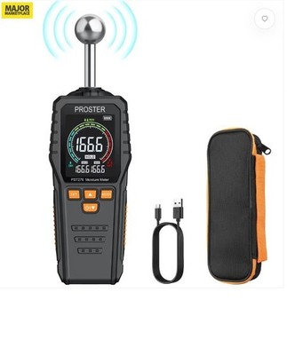 Pinless Feuchtigkeitsmesser - Wiederaufladbares Feuchtigkeitsmesser für Wände mit LCD Bildschirm Sound