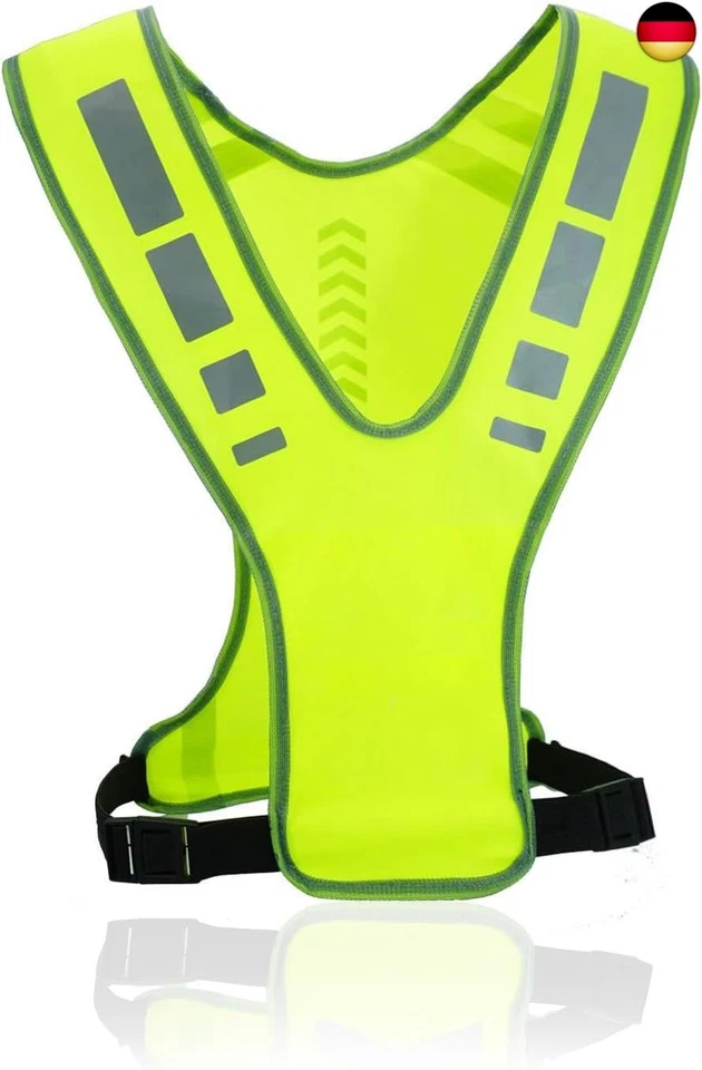 RUNQIN OUTDOOR RUNQIN Reflektorweste, Flexibel Einstellbar Sicherheitsweste Fahrrad,