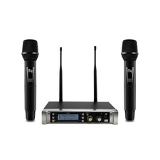 PRORECK UK-2000 UHF 2 Channel Wireless Microphone System with Two Handheld Mi...