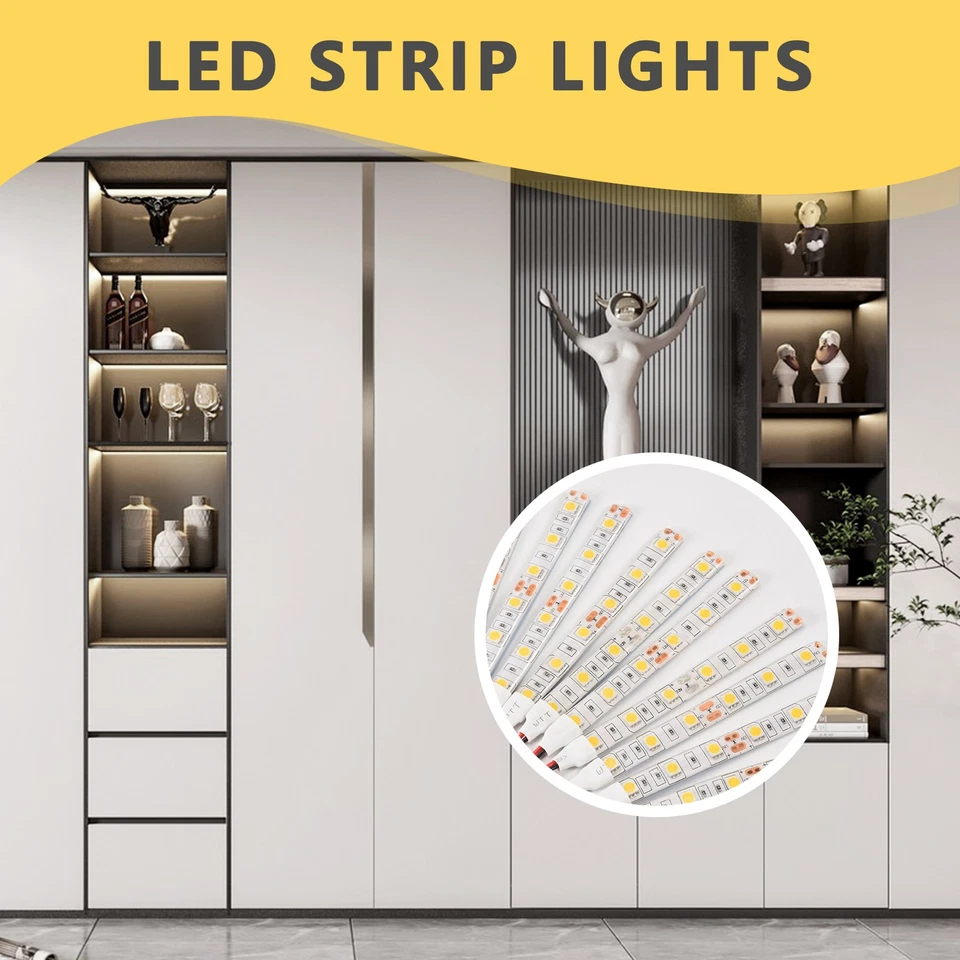 10Pcs 10Cm Warm White 5050 Led Strip Lights Dc 12V Caravan Boat Car C8U56605 - Image 2 of 4