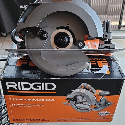 #ad RIDGID R32051 7 1 4 in Corded Circular Saw 120V 56° w Blade amp; Hex Key $50.00