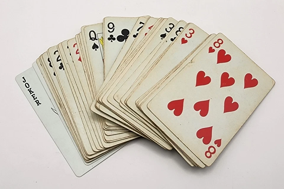 Vtg Hoyle Stancraft Cribbage Art Nouveau Cards Shopko Price Tag - Image 4 of 4