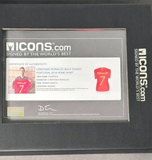 CRISTIANO RONALDO Portugal RETOUR SIGNÉ HOME SHIRTI ICÔNE Coa