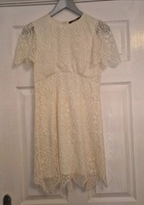 White / ivory lace midi dress from Zara Woman size XS (Zara size 8). Wedding hen