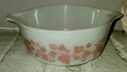 VTG Pyrex Pink Gooseberry 472 1-1/2 PT Casserole Dish No Lid MCM Great Condition