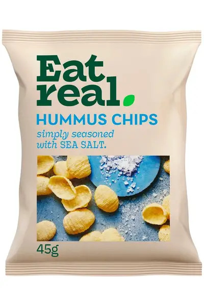 Hummus Chips Sea Salt 45g (Eat Real)