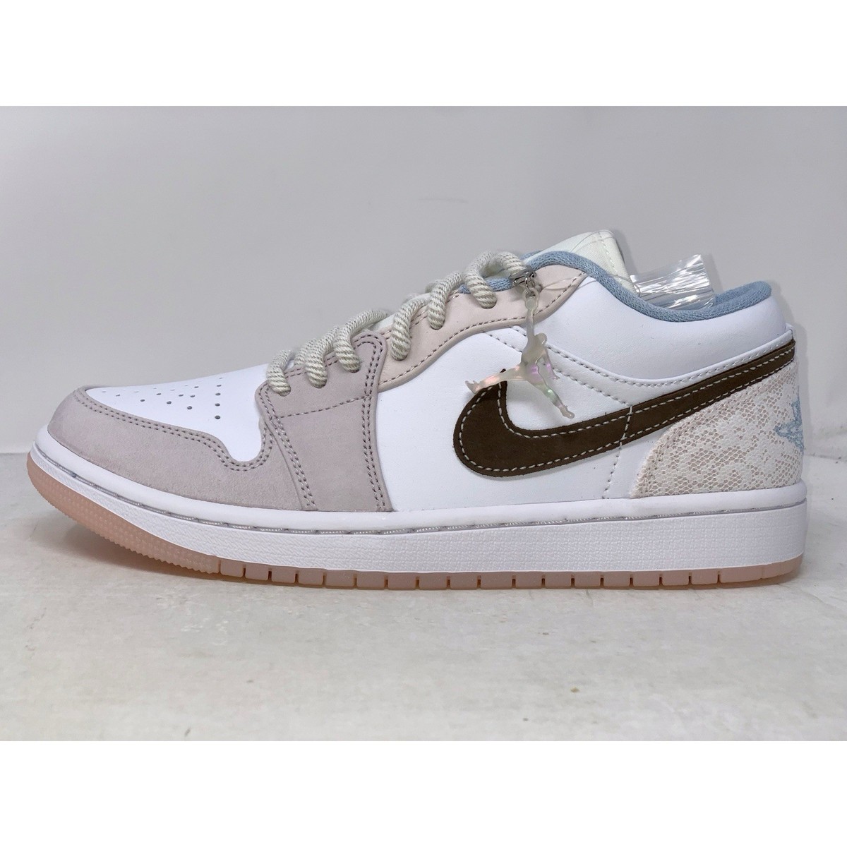 Air Jordan 1 Low 'Coral Shipwreck' White Sneakers, Size 7.5 BNIB