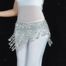 Jupe portefeuille avec foulard de hanche, ceinture à clochettes et pompons,