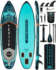11'6" 34" 6" Extra Wide Inflatable Paddle Board, Stand Up Paddle Board for Fi...