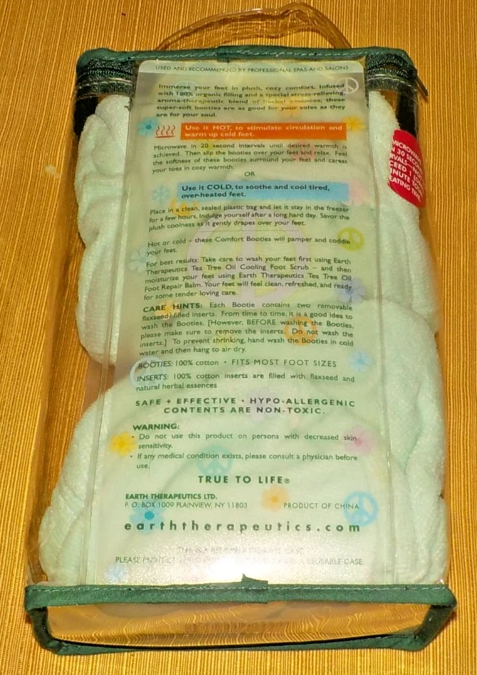 Earth Therapeutics Botines cómodos antiestrés aptos para microondas para uso en frío o calor Foto 2 de 2