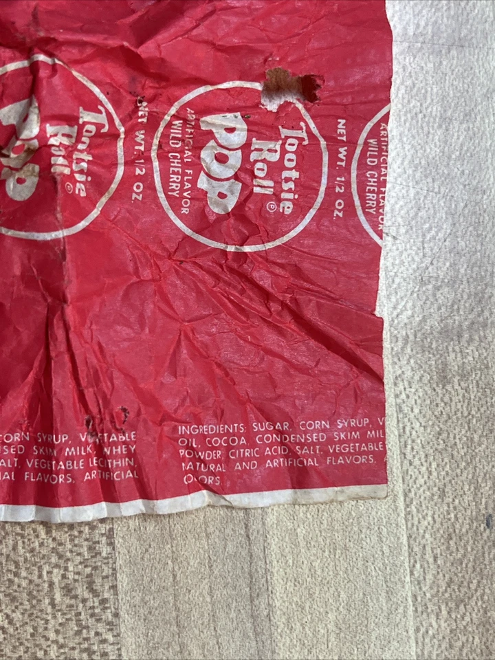 Rare Vintage Tootsie Pop No Kids Wrapper Wild Cherry - Image 4 of 4