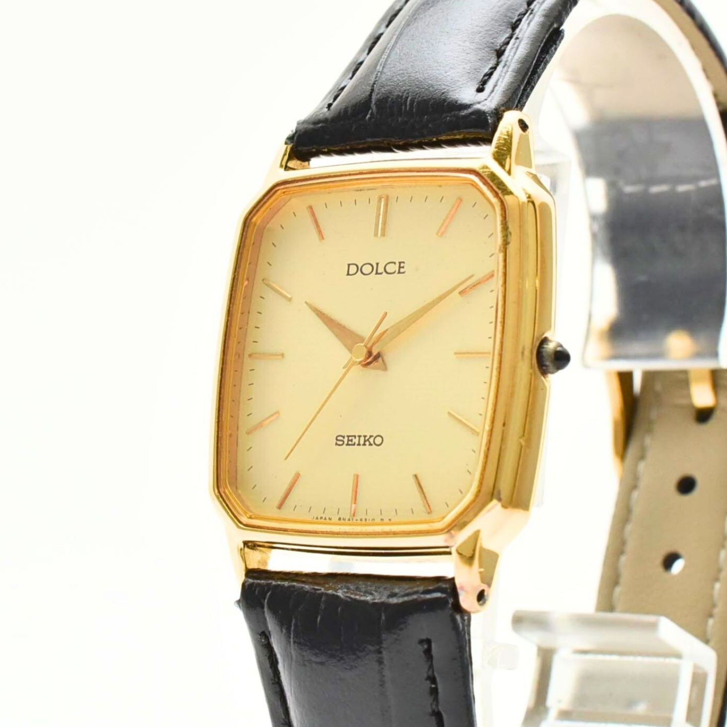 [Excellent+5] Seiko Dolce 8N41-5160 27mm Gold Dial Quartz Men's Vintage Watch