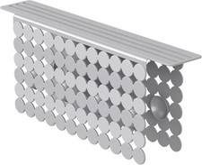 Kitchen Sink Saddle, PVC Sink Divider Mat with Strong Suction Cups, Durable,Gray