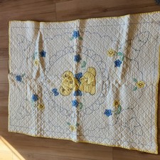 Vintage Baby Quilt Handmade 34 X 42