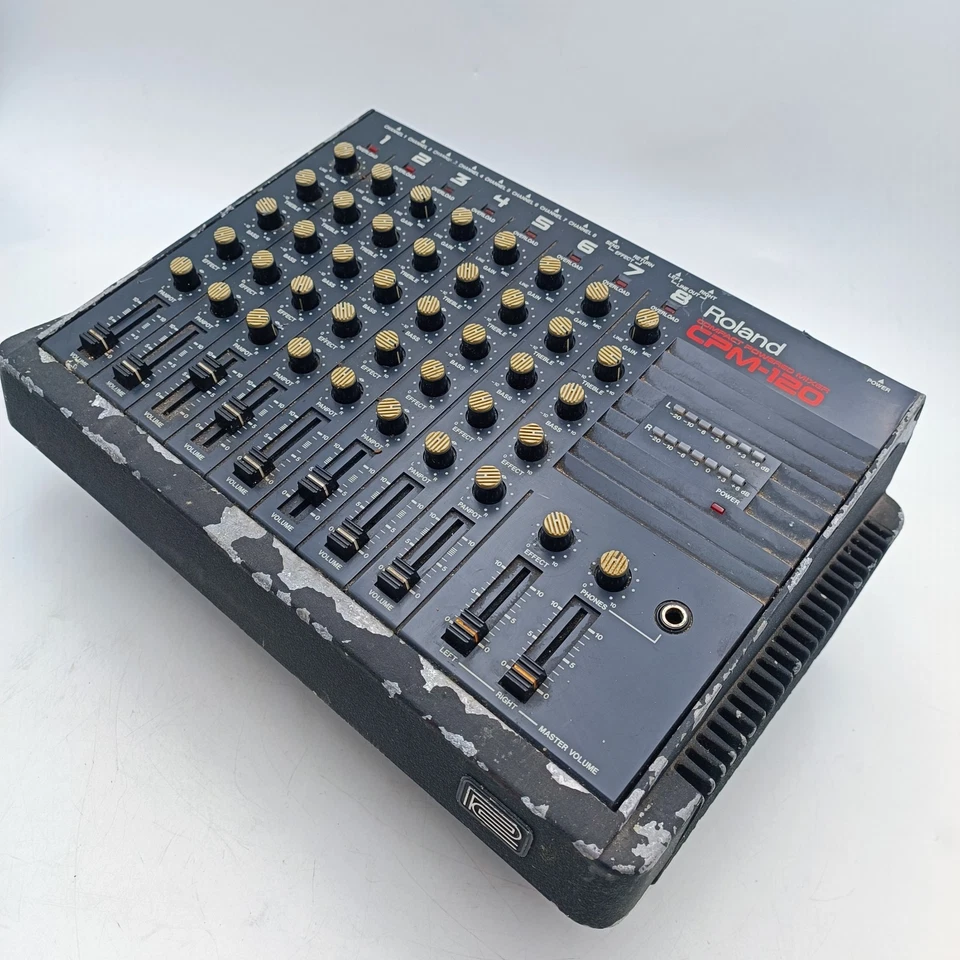 Roland CPM-120 Powered 8 Channel Mixer Black Vintage CPM 120 CPM120 DJ Equipment - Imagen 4 de 4