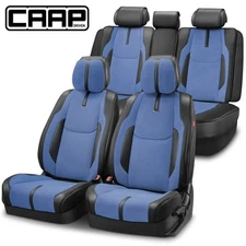 CAAP Drive Series Universal Full Set Seat Covers Protector for Truck Navy Blue