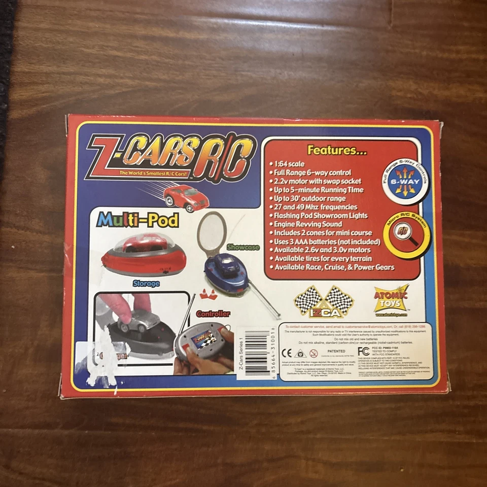 Atomic Toys Z-Cars R/C Series 1 - 1/64 Scale Multi-Pod Silver - New Sealed - Image 2 of 4