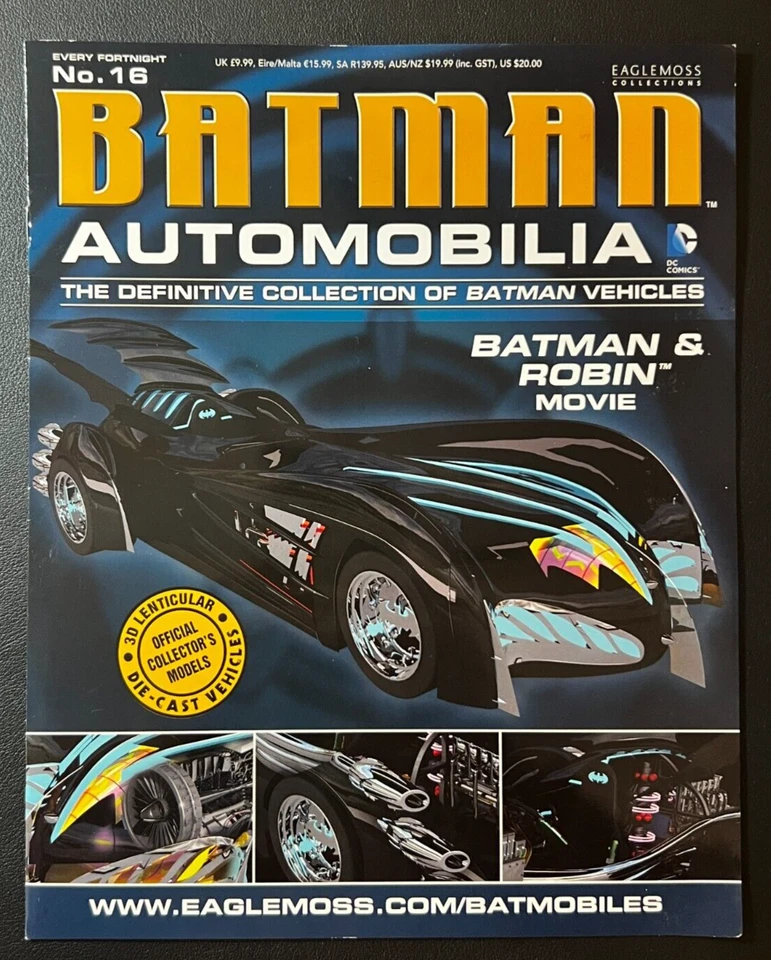 2013 Batman Automobilia #16 Collector Diecast Car DC Batman & Robin Film w/CASE! - Image 2 of 4
