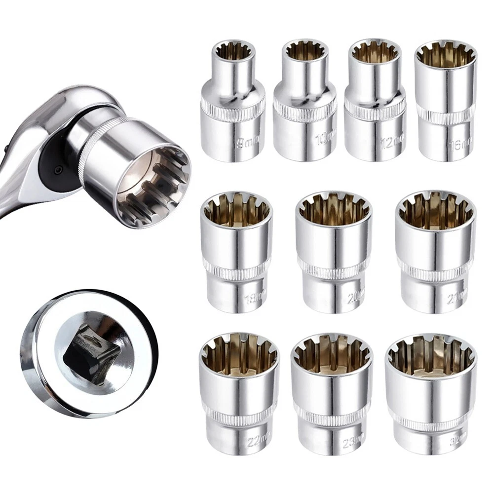 12 Point Mirror Short Socket Head 1 2inch Drive Torx Bit Ratchet