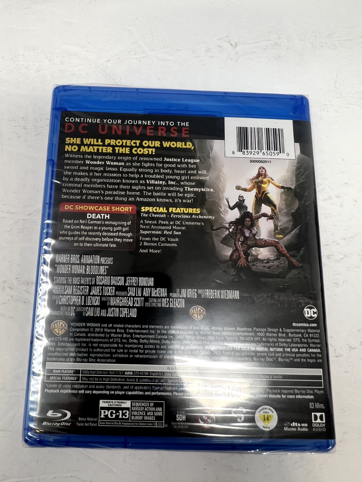 NEW SEALED! DC Universe Movie Wonder Woman: Bloodlines (Blu-ray Disc)