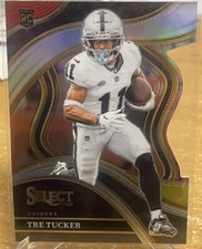 Tre Tucker 2023 Select Red Yellow Die-Cut #214 Rookie Las Vegas Raiders