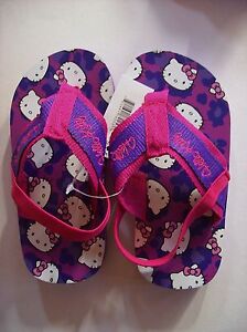  Hello  Kitty  Sandals  Flip Flops Thongs Girls Sizes 5 6 7 8 