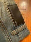 Amiri mike indigo mx1 leather stretch denim jeans size 34 waist W patched rare — photo 10
