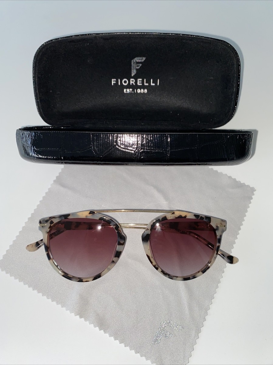 Womens Fiorelli Tortoise Shell Sunglasses with Crocodile Style