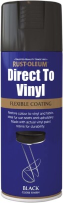 2 x Rust-Oleum Direct to Vinyl Black Gloss 400ml