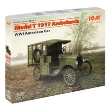 ICM 35661 Plastic model Car kit Scale 1:35 Model T 1917 Ambulance, WWI American