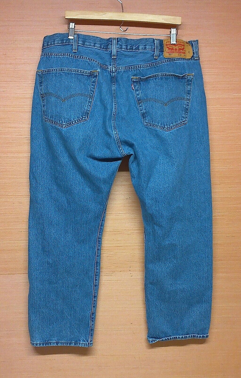 Levi's 501 Straight Leg Button Fly Blue Denim Jeans Pants Men's
