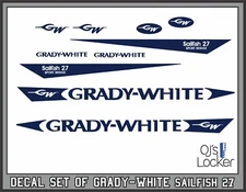 Grady White-Sailfish 27 Sport Bridge Hull Replacement Decals Set