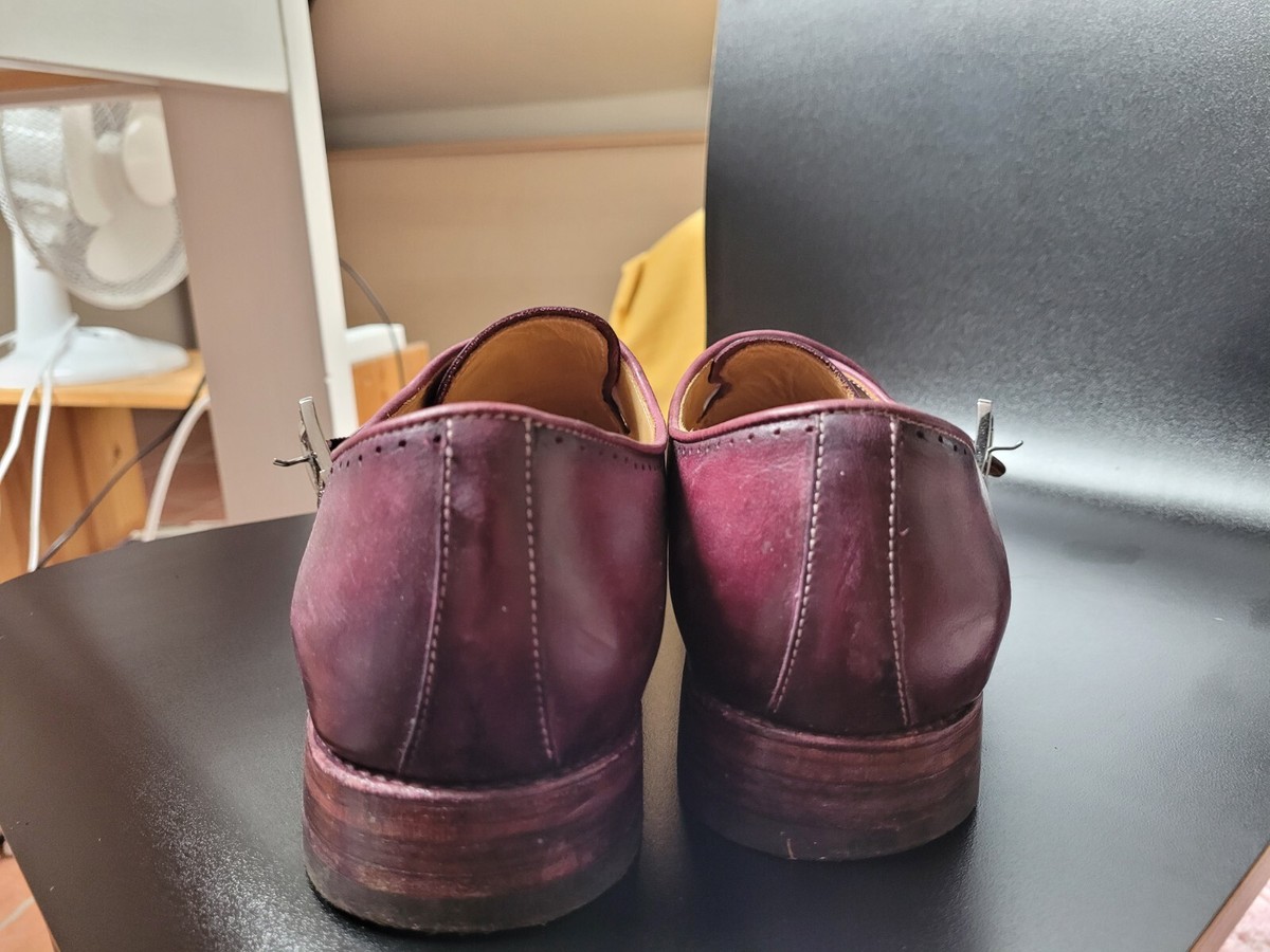 zenobi leather single monk strap dress shoes | eBay display picture 1