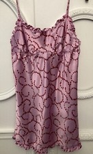 Valentine  s Slip Dress Victoria's Secret Angels M Pink Satin Babydoll Red Roses