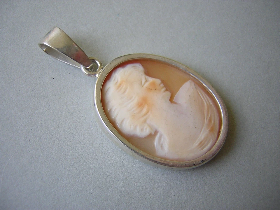 Anhänger Silber geprüft Camee,Gemme 4,1 g / 3,8 x 2,0 cm - Bild 2 von 4