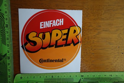 Alter Aufkleber Verkehr PKW LKW Krad Reifen Einfach Super CONTINENTAL