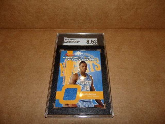 2003 Bowman Fabric of the Future Carmelo Anthony RC Rookie FF-CA - SGC 8.5 NM/MT