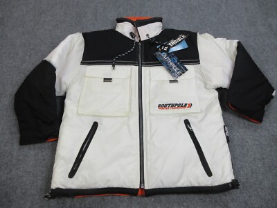 VINTAGE Southpole Jacket Mens Extra Large White Reversible Y2K Puffer Coat NEW