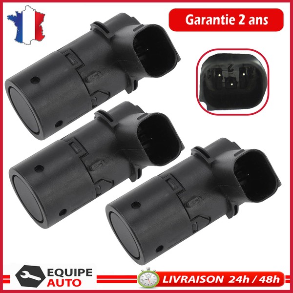 Partsline 3-Pin RüCkfahr-Abstandssensor Vorne Renault Clio III Schwarz-image