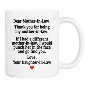 thank you for being my mother in law mug