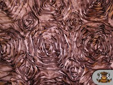 Rosette Satin Fabric BROWN 54" Wide Sold by the yard