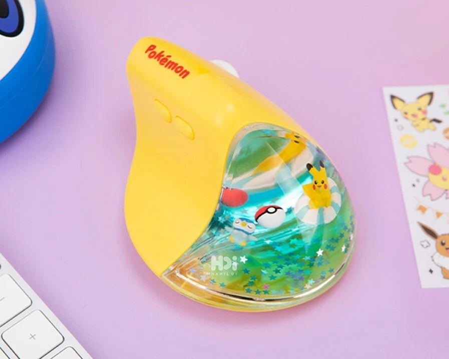 Pokemon PIKACHU Wireless Vertical Mouse Clear Pool - Licensed - Image 2 of 4