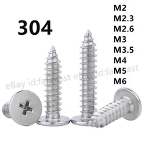 M2 M3 M4-M6 Cross Phillips Ultra Thin Flat Wafer Head Self Tapping Wood Screw