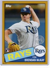 Brendan McKay 2020 Topps 1985 35th Anniversary 5x7 Gold #85-96 /10 Rays 