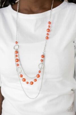 party dress princess orange necklace Paparazzi Necklace ~ Party Dress Princess